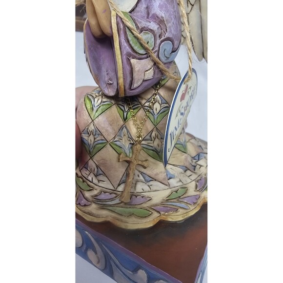 Jim Shore Heartwood Creek Hand Painted He’s Always listening Praying Angel 7.5" - Picture 5 of 13